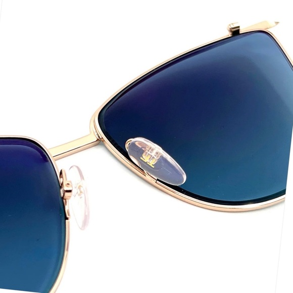 TOM FORD Veronica Cat-eye Semi Mirrored Sunglasses Gold Frame TF684 28W NEW - Picture 9 of 16